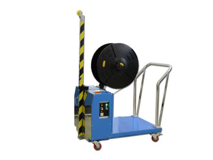 Poloautomatický mobilní páskovací stroj SP-5EMV pro páskování palet