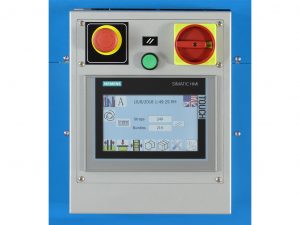 Páskovací stroj na páskování kartonu a vlnité lepenky -dotykový ovládací panel SIEMENS HMI