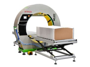 Baleni nábytku - pneumaticky zvedací dopravníky